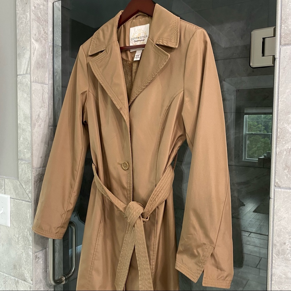 Covington Outerwear tan tench coat size S